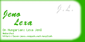 jeno lexa business card